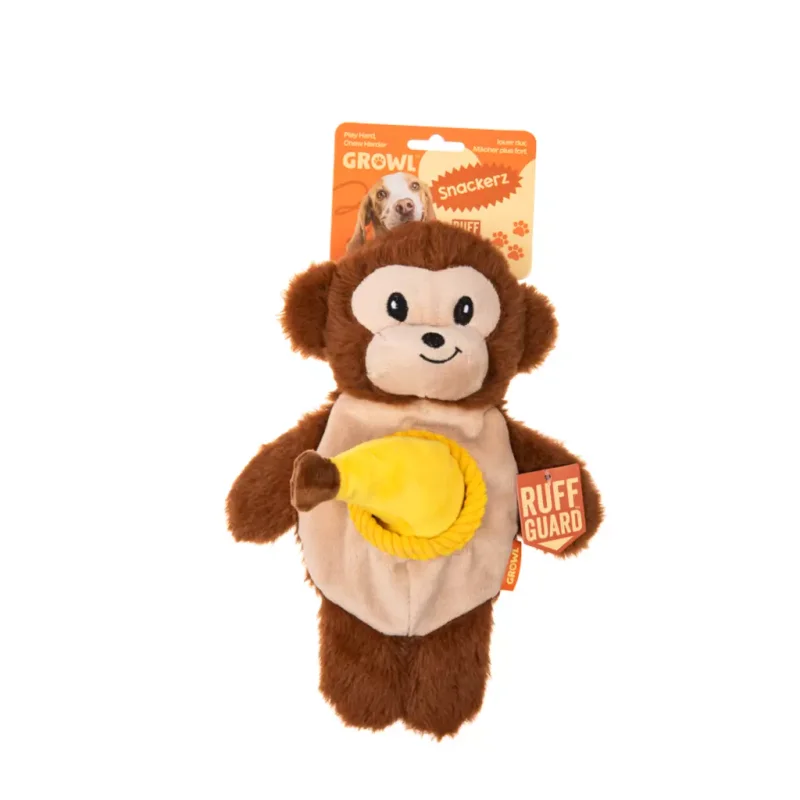 Growl Snackerz Affe Plüschspielzeug mit verstecktem Snack - Produktbild 1