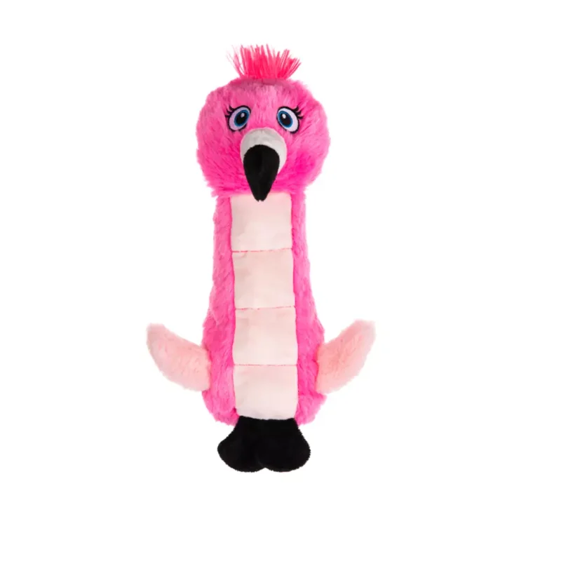 Growl Belly Burdz Flamingo Plüschspielzeug mit Quietschmatte - Produktbild 2