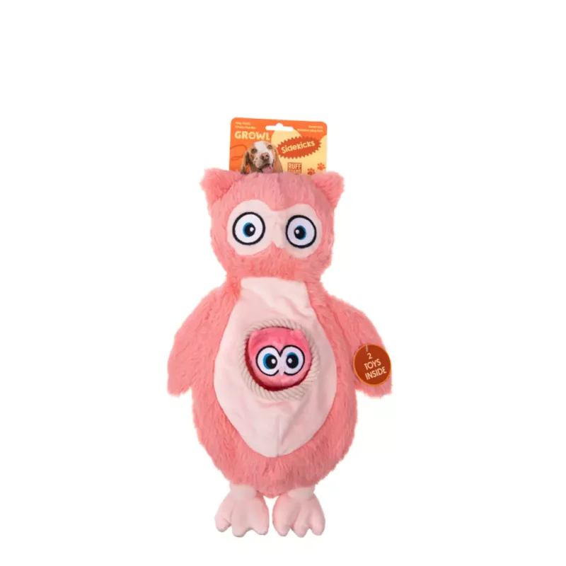 Growl Sidekicks Eule Plüschspielzeug mit versteckten Mini-Spielzeugen - Produktbild 1