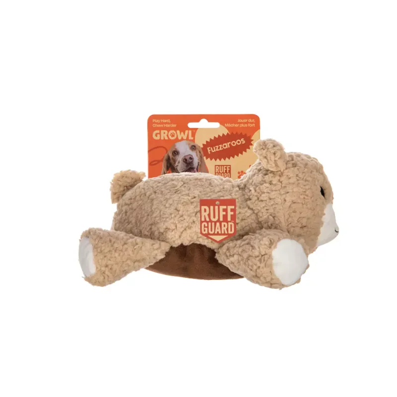 Growl Fuzzaroos Bär Sherpa-Plüschspielzeug mit großem Quietscher - Produktbild 1