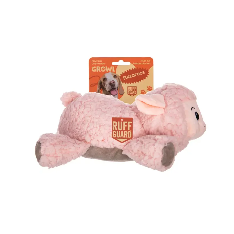Growl Fuzzaroos Lamm Sherpa-Plüschspielzeug mit großem Quietscher - Produktbild 1
