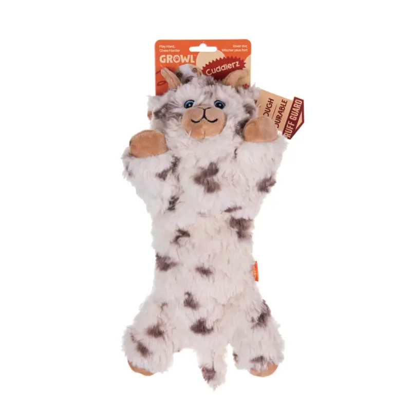 Growl Cuddlerz Nibblers die Ziege mit Kopfkarte in der Verpackung