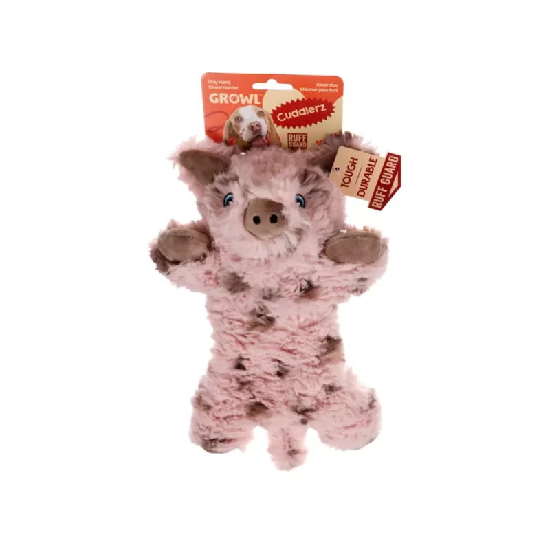 Growl Cuddlerz Schwein Plüschspielzeug ohne Füllung - Produktbild 1
